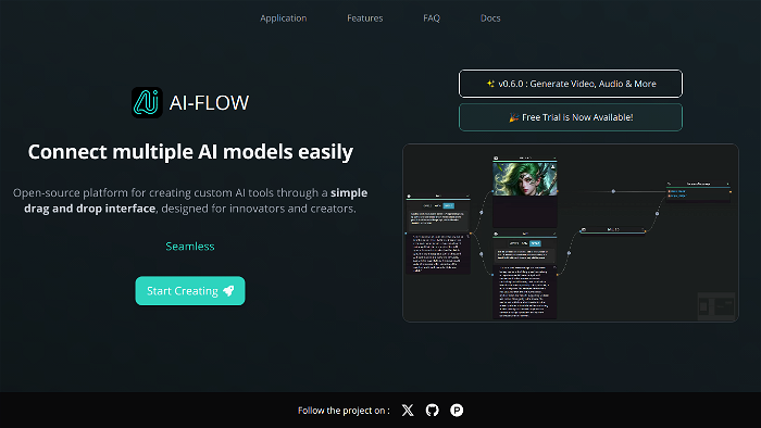 screenshot of AI-Flow's website