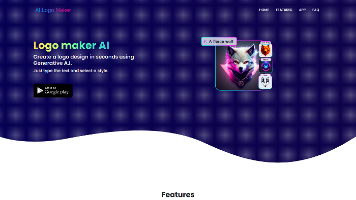 Thumbnail showing the logo and a screenshot of AI Logo Maker