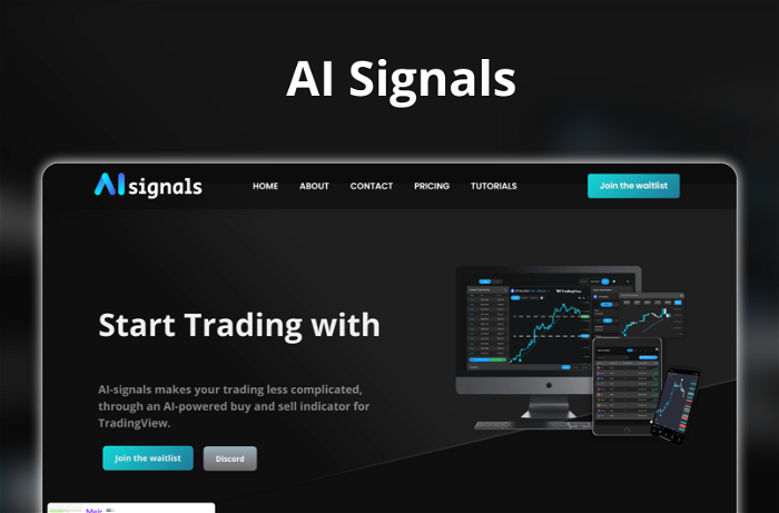 AI Signals Thumbnail, showing the homepage and logo of the tool