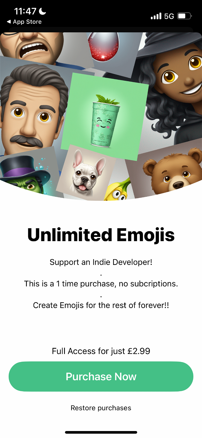 Unlimited Emojis forever, what’s not to like?