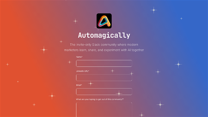 screenshot of Automagically's website