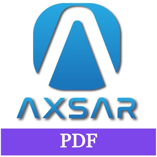 Thumbnail showing the Logo and a Screenshot of Axsar PDF