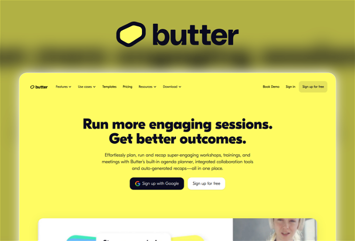Butter Thumbnail, showing the homepage and logo of the tool