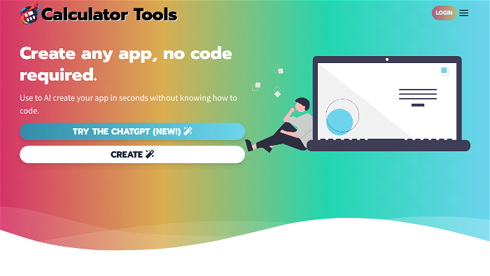 screenshot of Calculator Tools's website