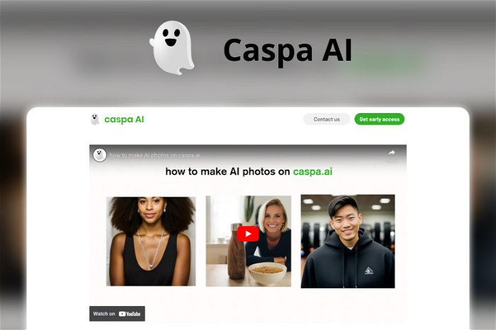 Caspa AI Thumbnail, showing the homepage and logo of the tool