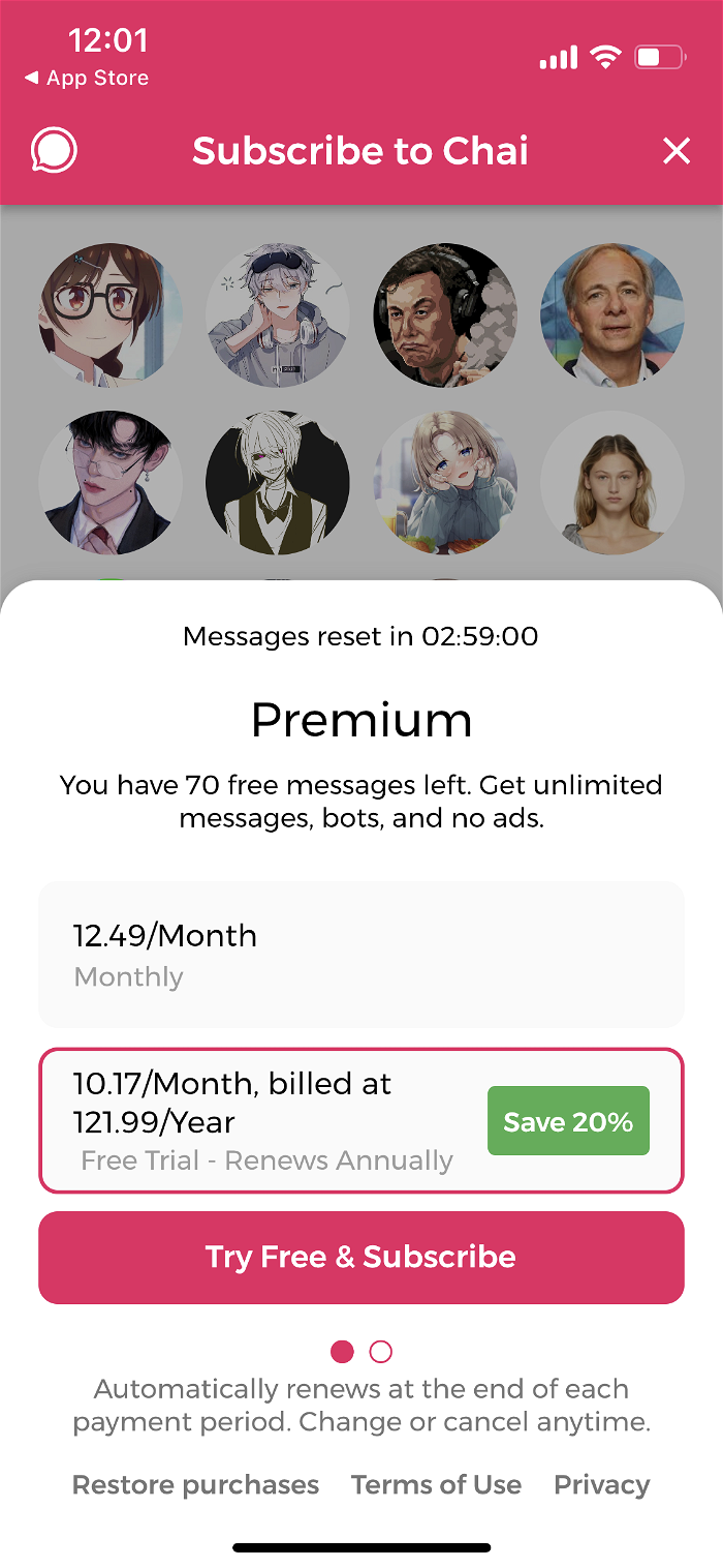 If you use your 70 daily messages, why not sign up to the Premium membership.