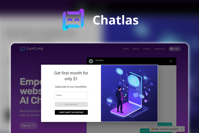 Chatlas Thumbnail, showing the homepage and logo of the tool