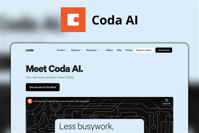 Thumbnail showing the Logo and a Screenshot of Coda AI