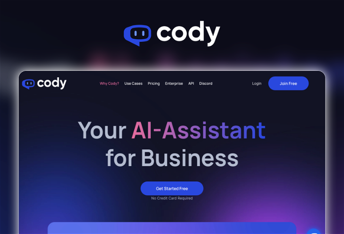 Thumbnail showing the Logo and a Screenshot of Cody