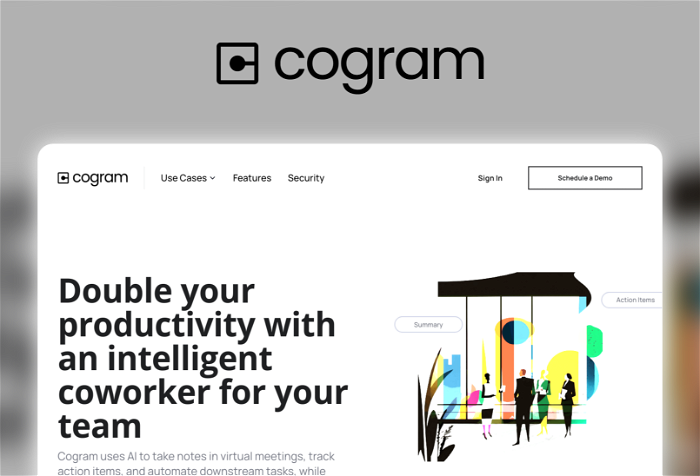 Thumbnail showing the Logo and a Screenshot of Cogram