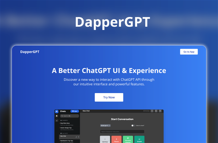 Thumbnail showing the Logo and a Screenshot of DapperGPT