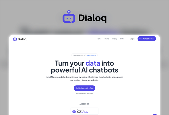 Thumbnail showing the Logo and a Screenshot of Dialoq