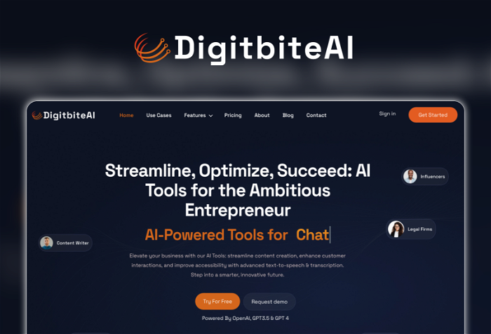 Digitbite Digital Solution Pvt Ltd. Thumbnail, showing the homepage and logo of the tool