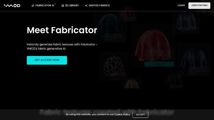 screenshot of Fabricator's website