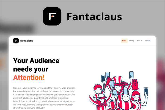 Fantaclaus Thumbnail, showing the homepage and logo of the tool