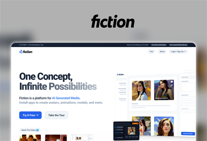 Thumbnail showing the Logo and a Screenshot of Fiction
