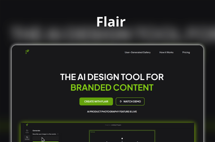 Thumbnail showing the Logo and a Screenshot of Flair