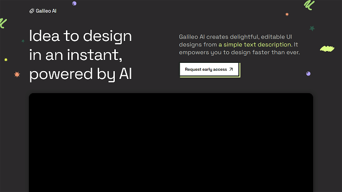 Screenshot of Galileo AI's website.
