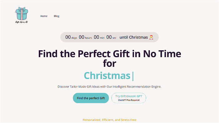 screenshot of Gift Ideas AI's website