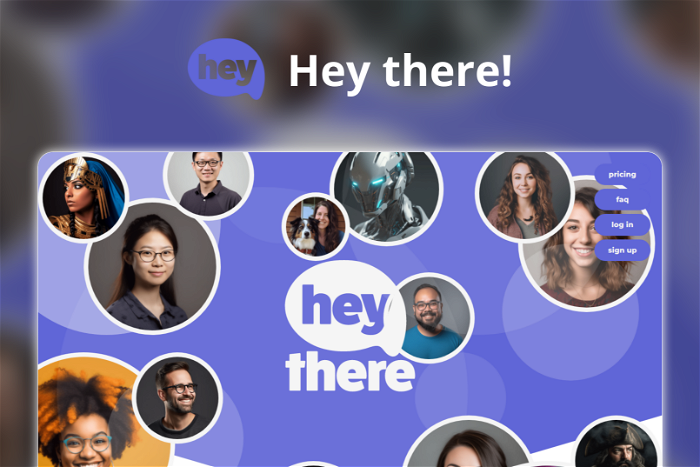 Thumbnail showing the Logo and a Screenshot of Hey there!