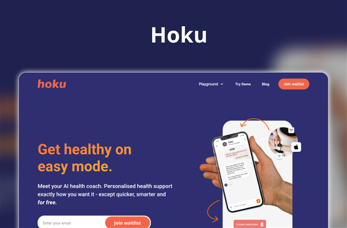 Hoku Thumbnail, showing the homepage and logo of the tool