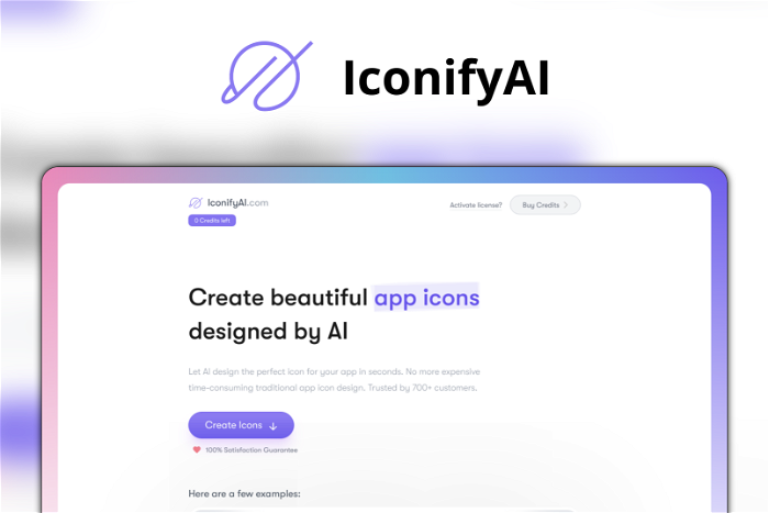 Thumbnail showing the Logo and a Screenshot of IconifyAI
