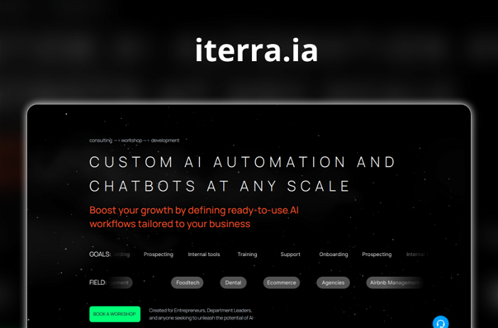 iterra.ia Thumbnail, showing the homepage and logo of the tool