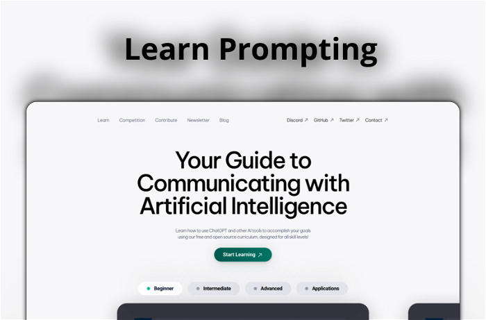 Thumbnail showing the Logo and a Screenshot of Learn Prompting