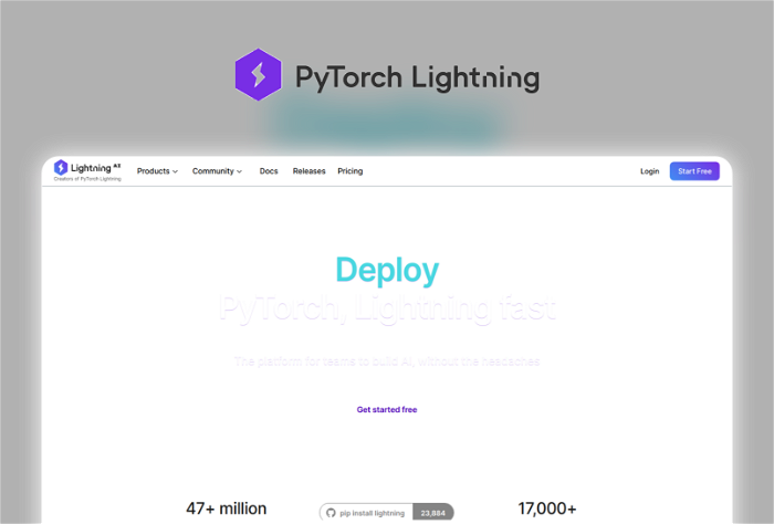 Thumbnail showing the Logo and a Screenshot of Lightning AI