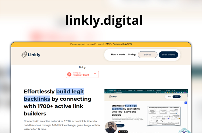 linkly.digital Thumbnail, showing the homepage and logo of the tool