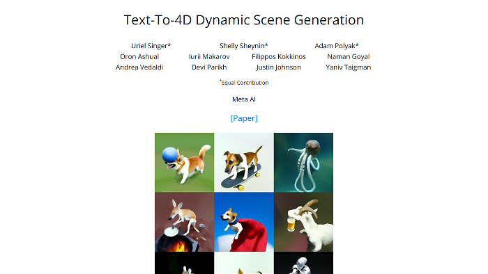 Screenshot of Make A Video 3D's website.