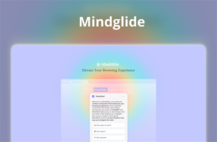 Thumbnail showing the Logo and a Screenshot of Mindglide