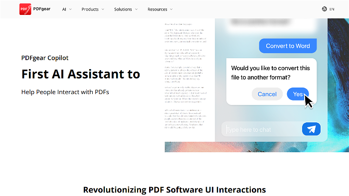 Screenshot of PDF GEAR's website.