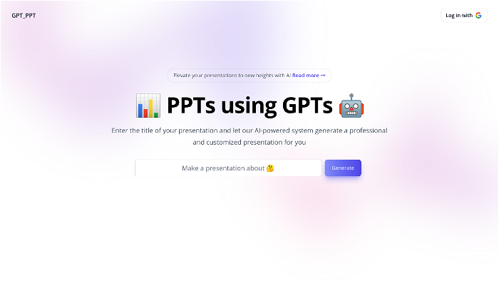 screenshot of PPTs Using GPTs's website