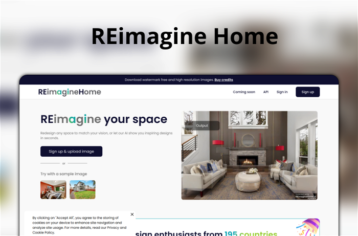 REimagine Home Thumbnail, showing the homepage and logo of the tool