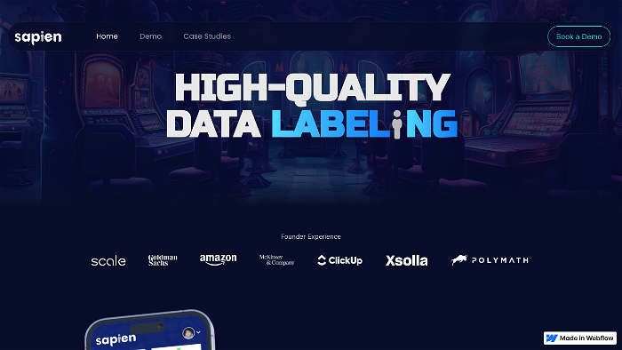 Thumbnail showing the logo and a screenshot of Sapien AI