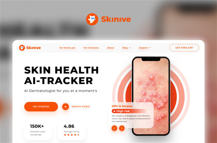 Skinive Thumbnail, showing the homepage and logo of the tool