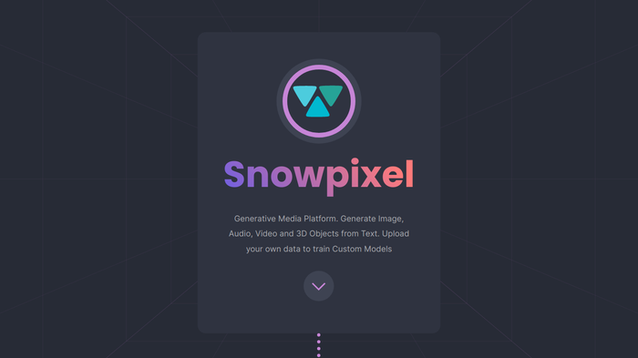 screenshot of Snowpixel's website