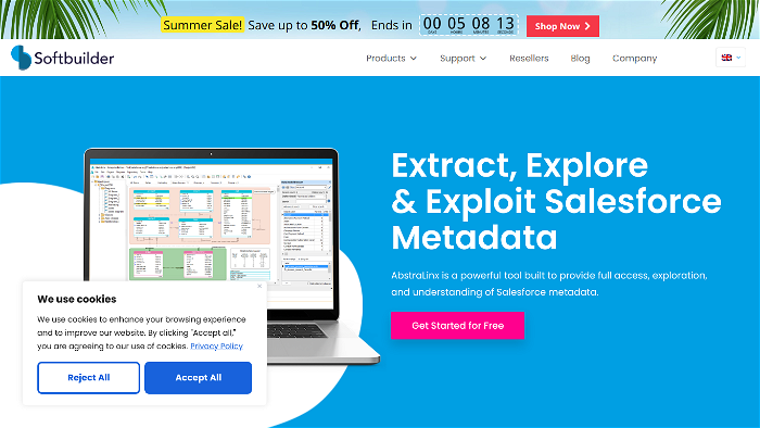 screenshot of Soft Builder's website