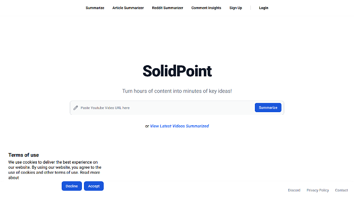 Screenshot of Solid Point's website.