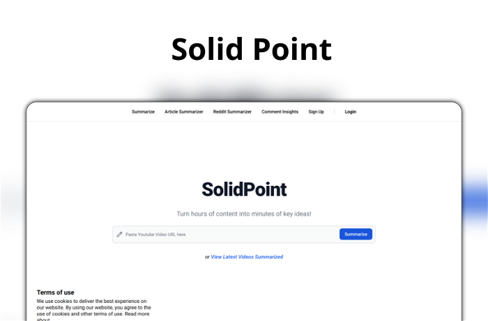 Thumbnail showing the Logo and a Screenshot of Solid Point