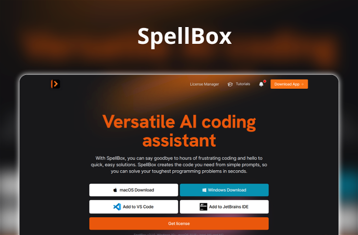 Thumbnail showing the Logo and a Screenshot of SpellBox