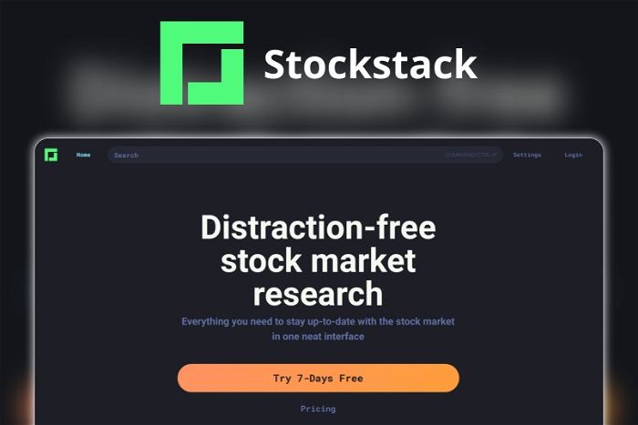 Stockstack Thumbnail, showing the homepage and logo of the tool