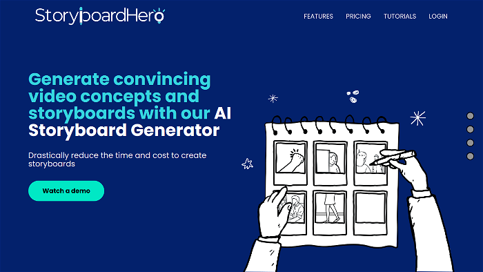 Thumbnail showing the logo and a screenshot of StoryboardHero