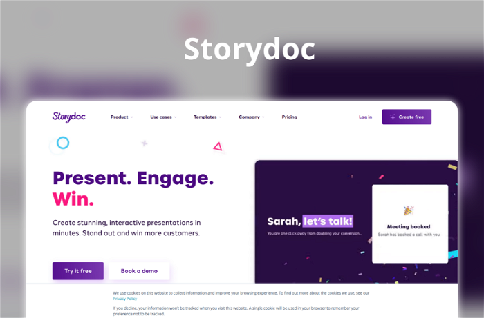 Thumbnail showing the Logo and a Screenshot of Storydoc