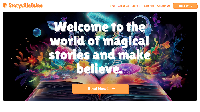 screenshot of Storyville Tales's website