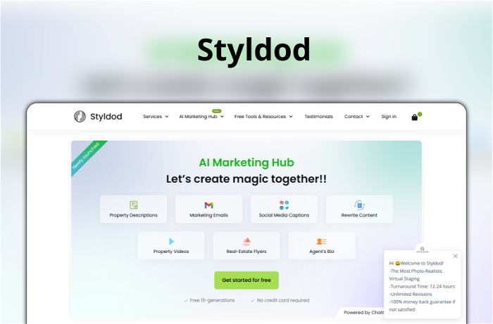 Styldod Thumbnail, showing the homepage and logo of the tool