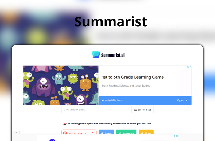 Thumbnail showing the Logo and a Screenshot of Summarist