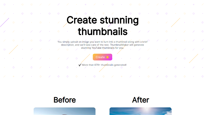 screenshot of ThumbnailMaker's website