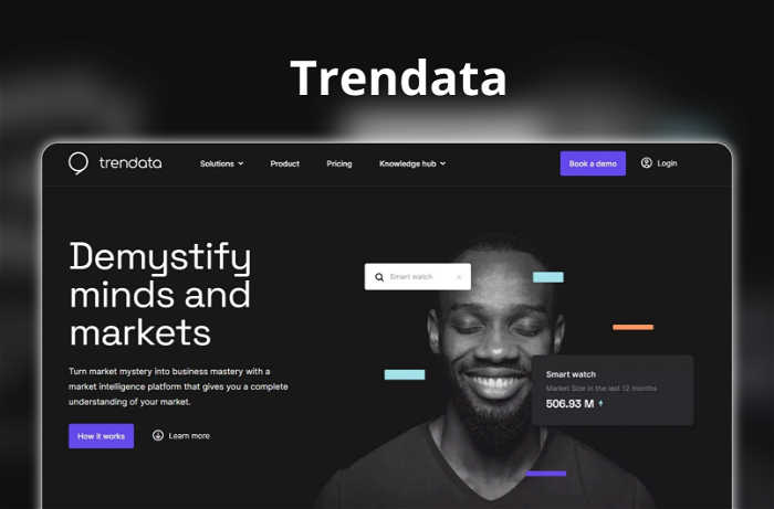 Thumbnail showing the Logo and a Screenshot of Trendata